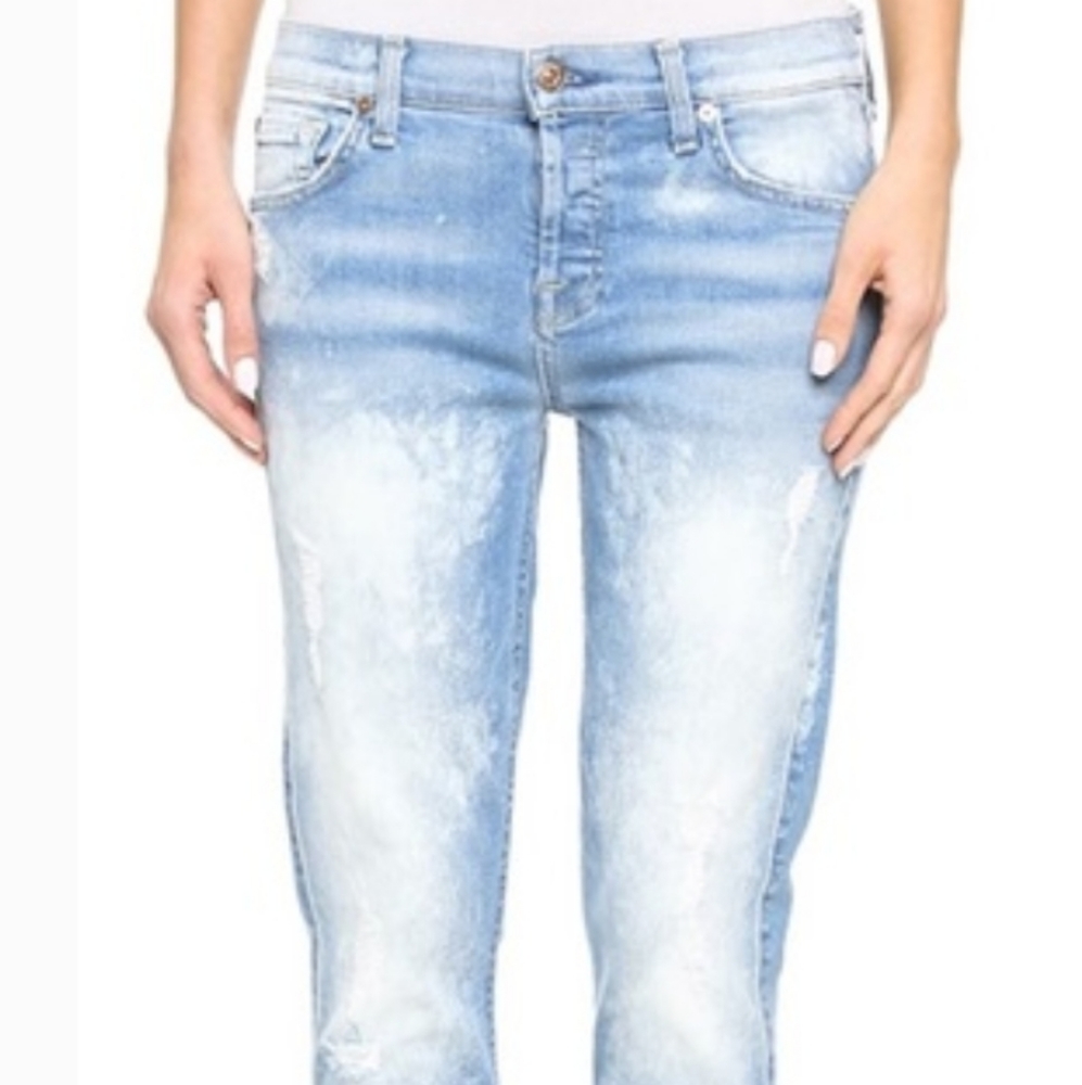 7 FOR ALL MANKIND  BOYFRIEND JEANS, SIZE 24